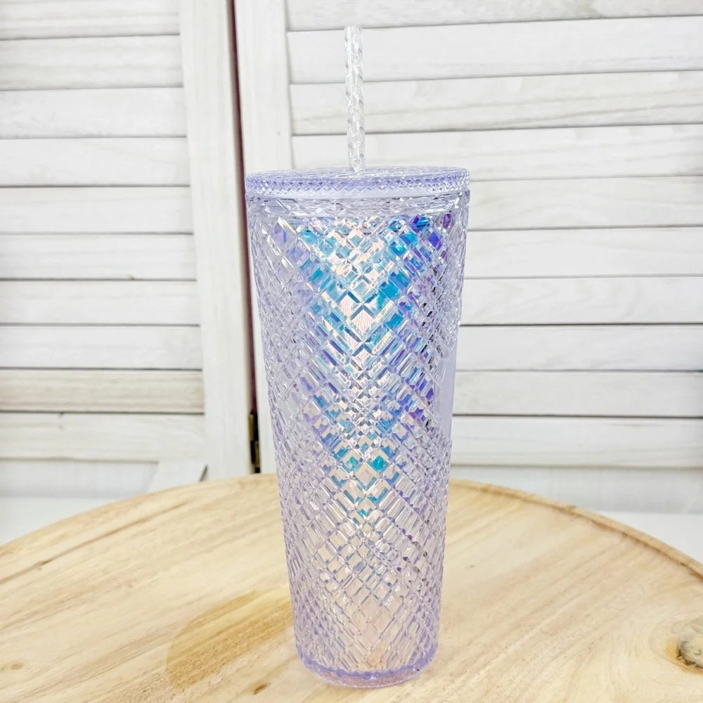 Starbucks Unicorn Clear‎ Iridescent Jewel Cut Tumbler Cup Venti 24oz